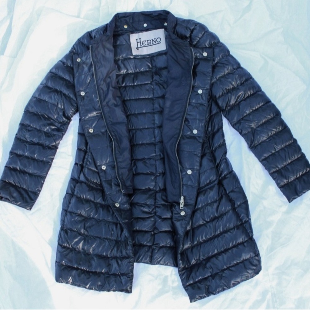 Herno Jacket Size 40 Navy Blue
